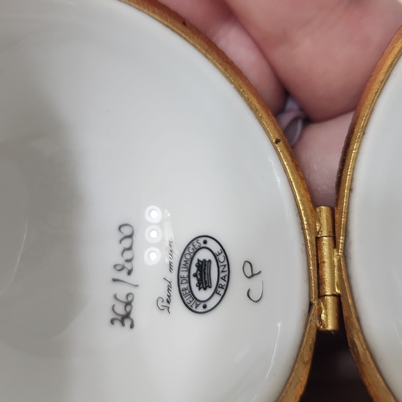 Times Square 2000, Les Ateliers de LIMOGES FRANCE, Black Decorative Egg, Ball - Picture 5 of 13